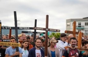 Romaria de Frei Bruno reúne milhares de fieis em Joaçaba