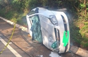 Funcionário que pintava pista morre e outro fica ferido após atropelamento na SC-355