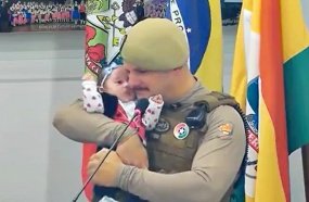 Câmara de Luzerna homenageia policial militar que salvou bebê engasgada