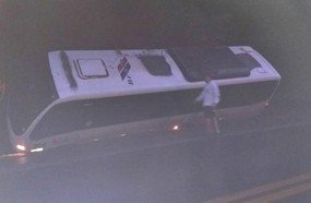 Ônibus com torcedores do Pato Branco se acidenta na BR-282