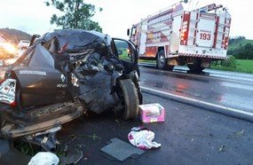 Família de Catanduvas se acidenta em Pouso Redondo