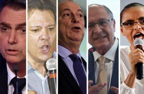 Bolsonaro 28%; Haddad 22%; Ciro 11%; Alckmin 10%; Marina 5%